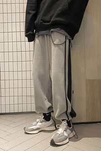 秋冬 推荐摇粒绒条纹运动卫裤休闲裤子男潮 903-DK72-P65 控78图片