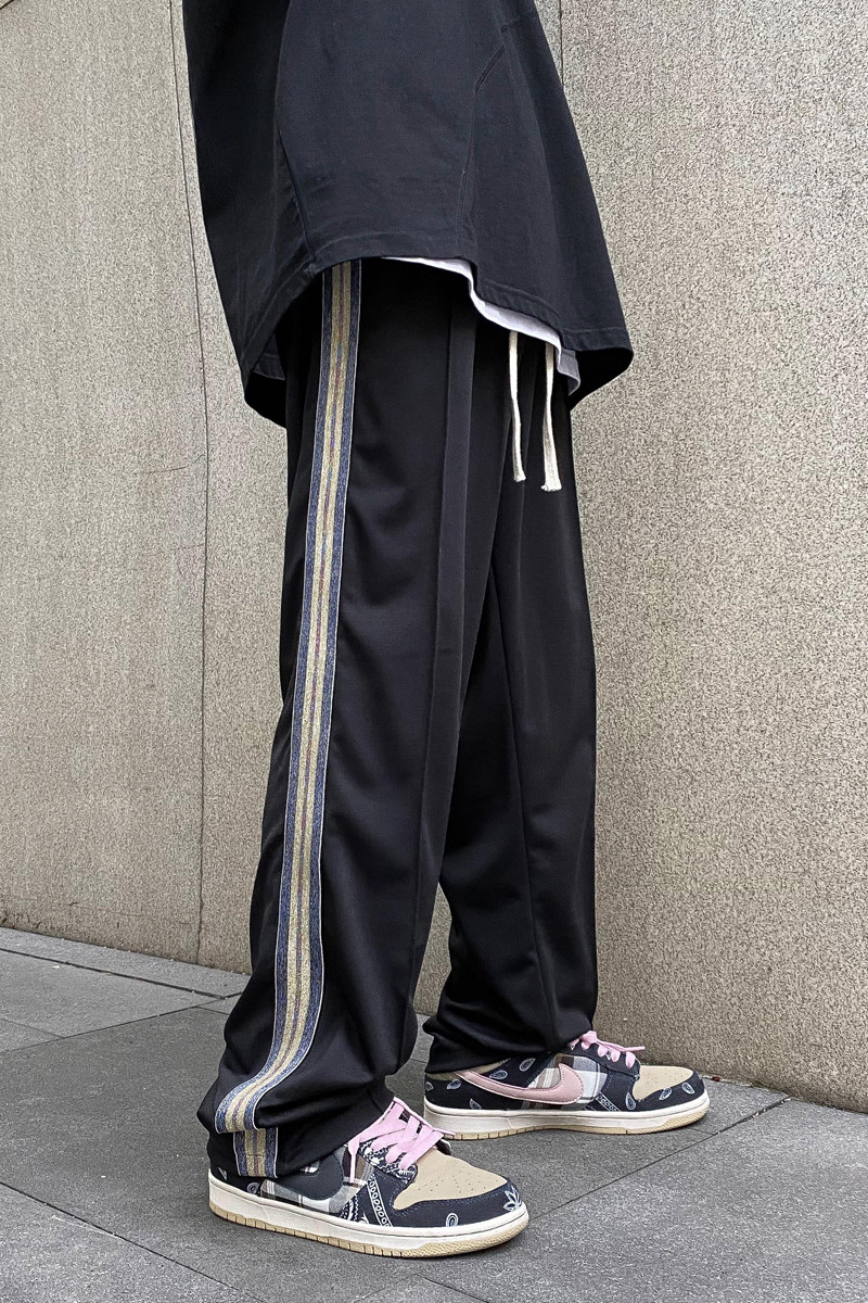冲推！vibe高街风金织带垂感裤潮男休闲裤903-EK85-P55控68,男装休闲裤,星座903