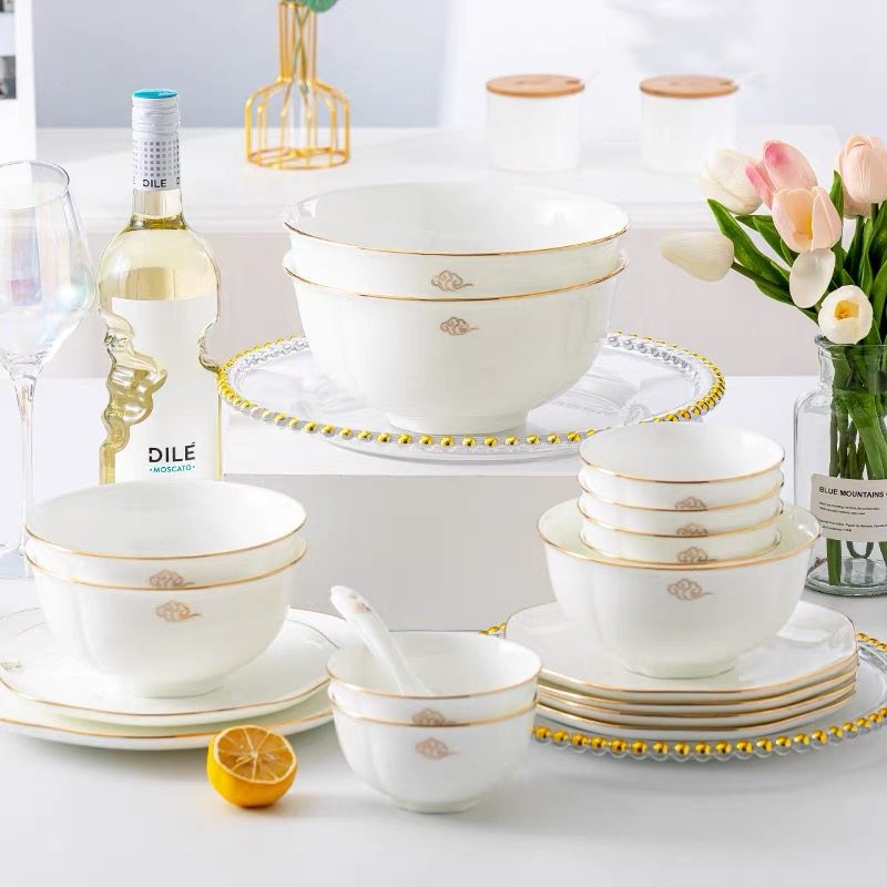 林骨瓷简约大众骨瓷碗盘