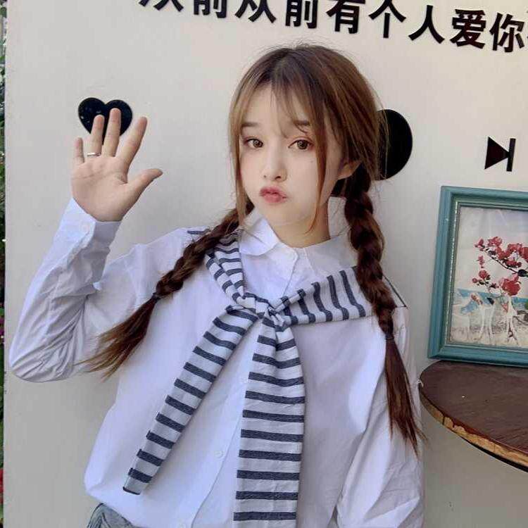 衬衫女设计感小众衬衣2019款女装韩版长袖假两件春装翻领女学生在类目 女装/女士精品, 衬衫中 - 来自Buy2taobao.com提供专业的淘宝代购服务