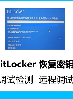 Bitlocker解密硬盘密码微软恢复密钥win11系统蓝屏输入密钥密码