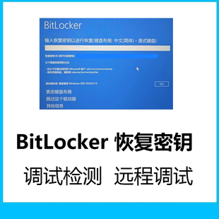微软Bitlocker解密硬盘解密恢复密钥win11系统蓝屏输入密钥密码