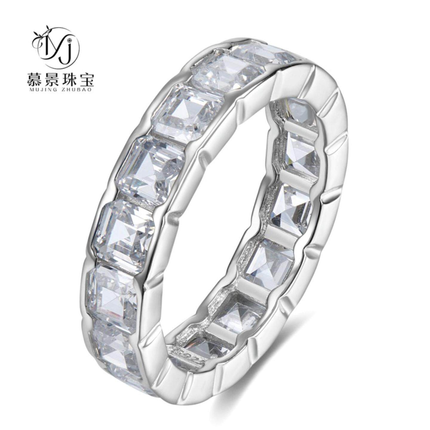 轻奢珠宝2026新品925银排钻戒指