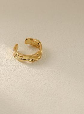 HYACINTH 轻奢戒指女极简金属冷淡风可调节指环2021年新款潮手饰