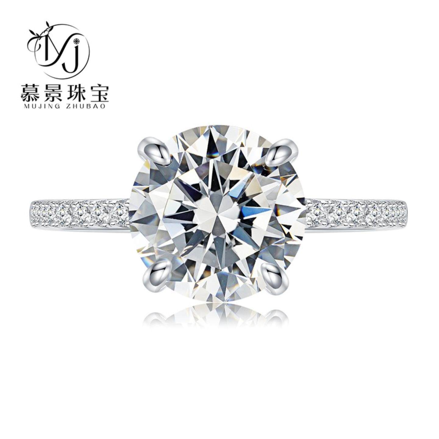 轻奢珠宝新款S925银简约六爪戒指