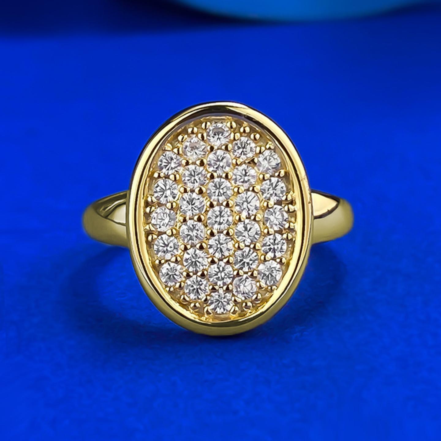 轻奢珠宝新款S925纯银镀金中古风