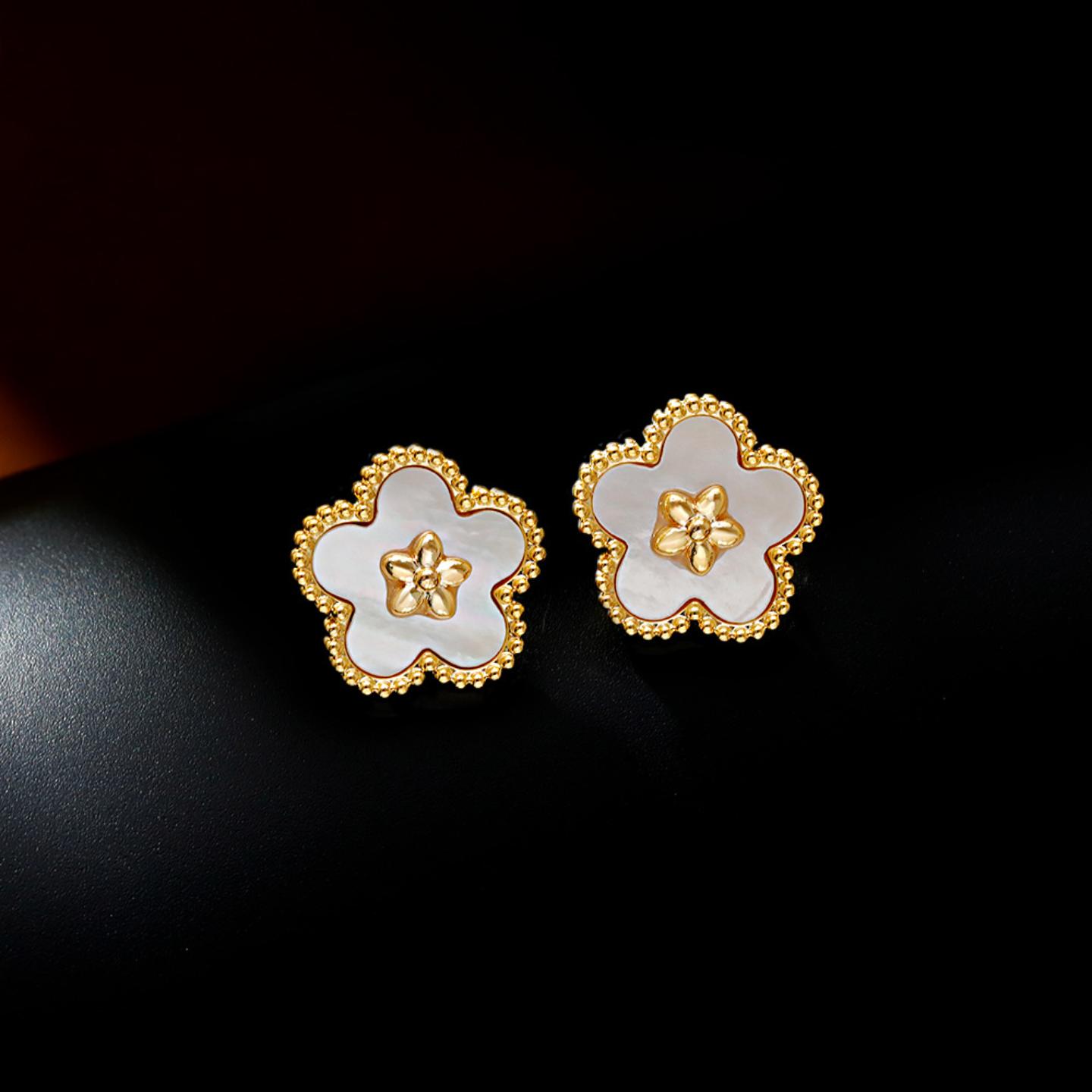 天然贝母森系桃花气质女神高级感