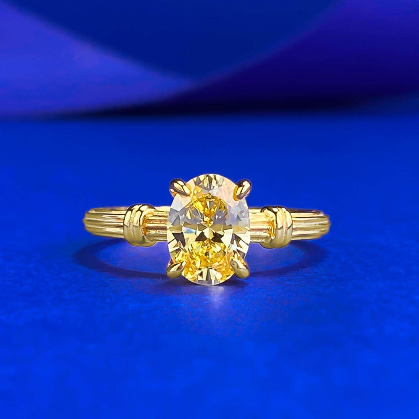 轻奢珠宝S925银镀金色椭圆6*8mm