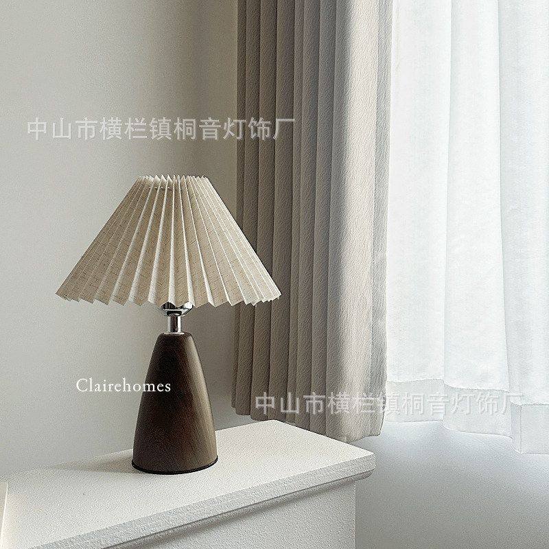 床头柜简约台灯床头ins风北欧百褶灯卧室喂奶小夜灯少女复古,家装灯饰光源,装饰台灯,淘宝优惠券,粉丝福利购,淘宝优惠卷
