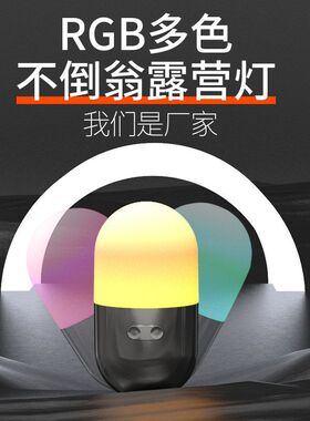 c灯充电营地便携式灯-R小夜灯露营创意GBLED不倒翁灯新款氛围Type
