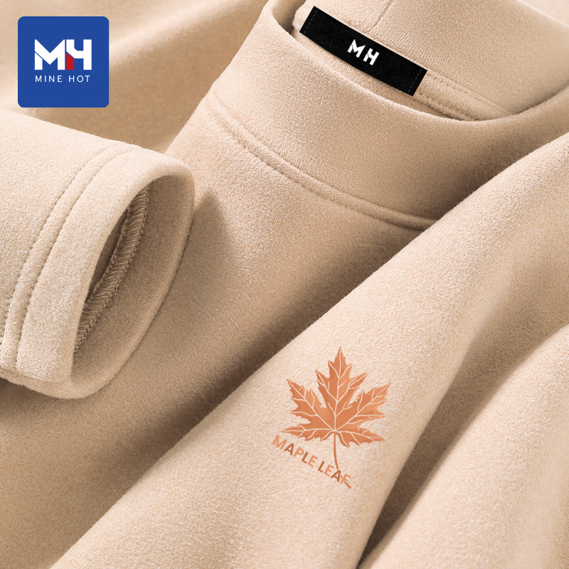 唐狮集团MH男士秋冬季新款双面绒打底衫加绒加厚保暖秋衣长袖t恤