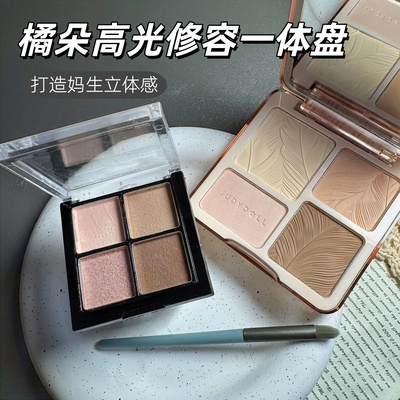 橘朵高光修容一体盘小样01 02树影盘新色羽光盘高光鼻影免费试色