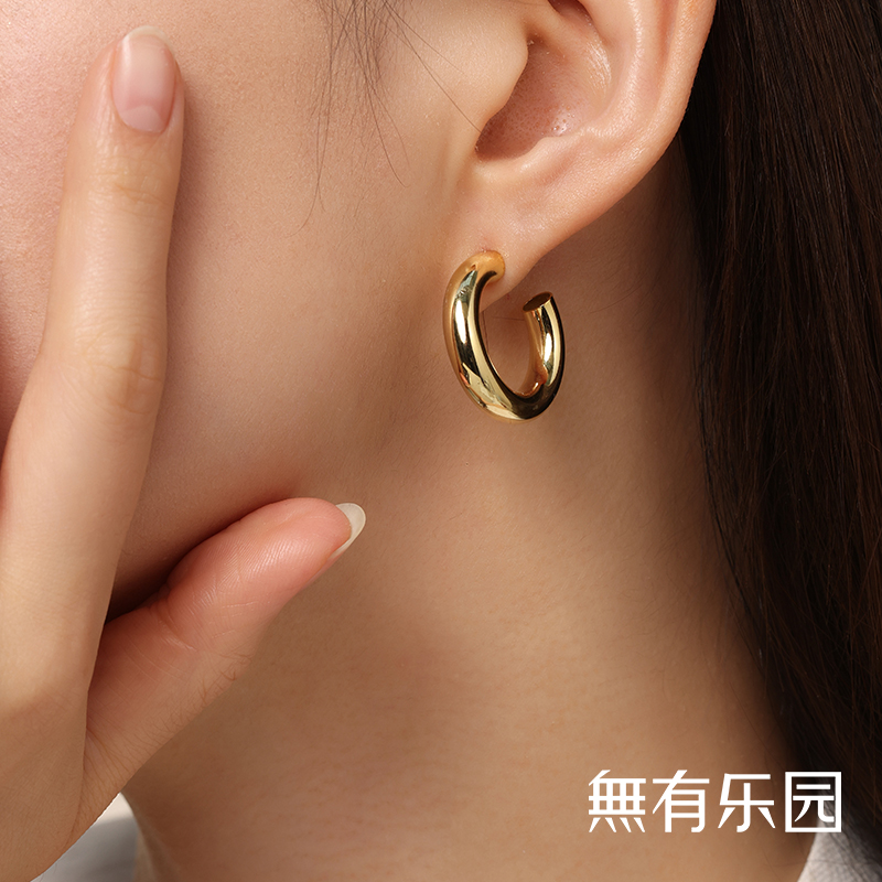 不会恋爱同款耳环小众设计感