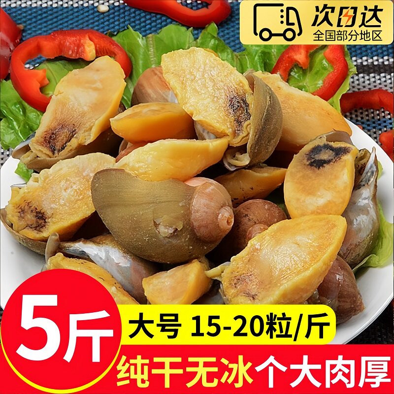 新鲜冷冻无冰超大黄金鲍鱼螺5斤