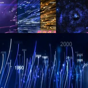 AE模板大气震撼粒子生长带文字标志片头演绎公司年会开场LOGO动画