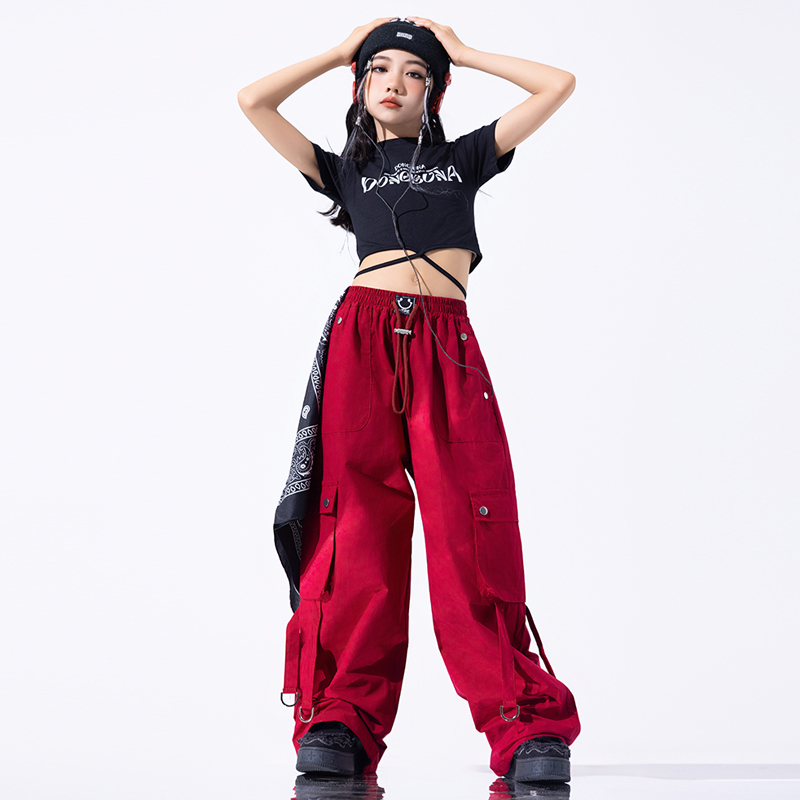 爵士舞女童服装潮酷时髦孩T台