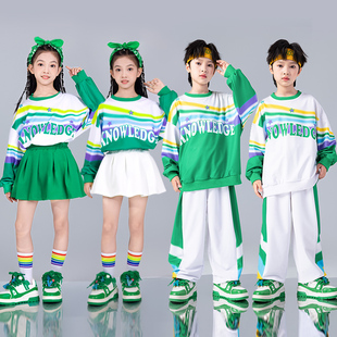 春秋合唱团体班服 长袖 儿童啦啦操演出服中小学生运动会开幕式 服装