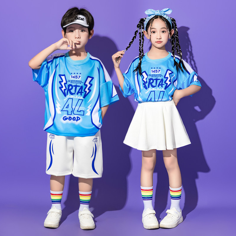 六一儿童潮服少儿hiphop套装幼儿园啦啦队演出服小学生运动会服饰