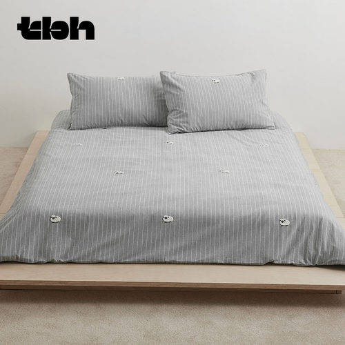 tbh野兽派全棉满绣色织四件套