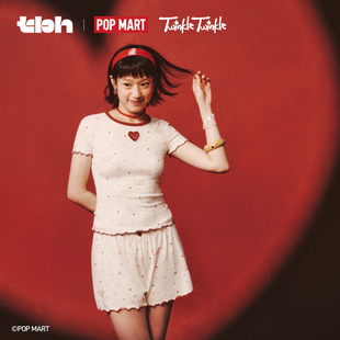 tbh野兽派家居星星人绵柔针织家居服短款套装可外穿睡衣女