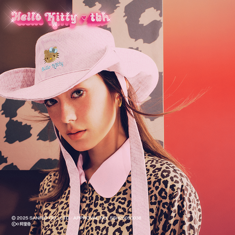 tbh野兽派家居三丽鸥Hello Kitty刺绣牛仔帽休闲遮阳帽女户外帽子
