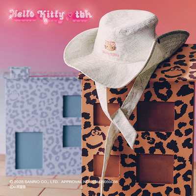 tbh野兽派家居三丽鸥Hello Kitty刺绣牛仔帽女防晒帽子休闲遮阳帽