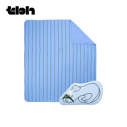 tbh野兽派家居夏被凉感小憩被子抱枕两件套夏季空调被夏凉被