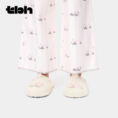 tbh野兽派熊猫嘭嘭毛绒拖鞋