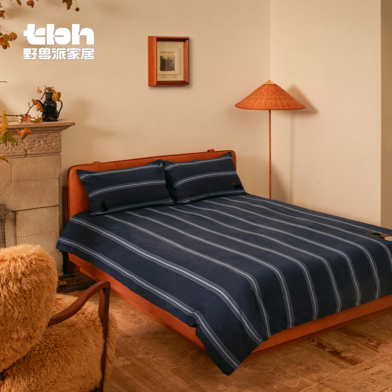 tbh野兽派全棉色织床上用品套件