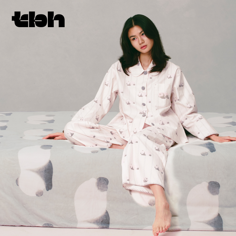 tbh野兽派全棉加厚法兰绒家居服