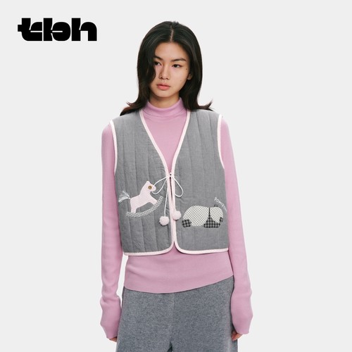 tbh野兽派手工拼布贴布绣马甲