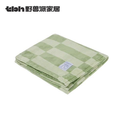 野兽派棋盘格法兰绒沙发空调毯