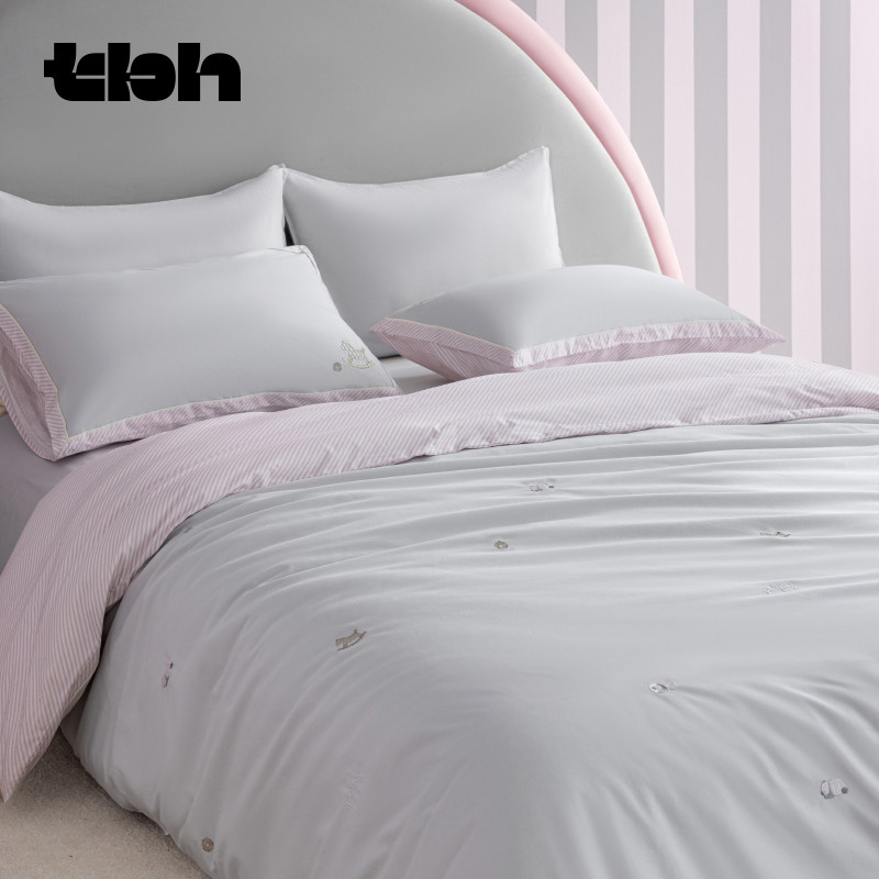 tbh野兽派家居床上四件套熊猫嘭嘭秋冬全棉磨毛满绣加厚床品套件,床上用品,休闲毯/毛毯/绒毯,淘宝优惠券,粉丝福利购,淘宝优惠卷