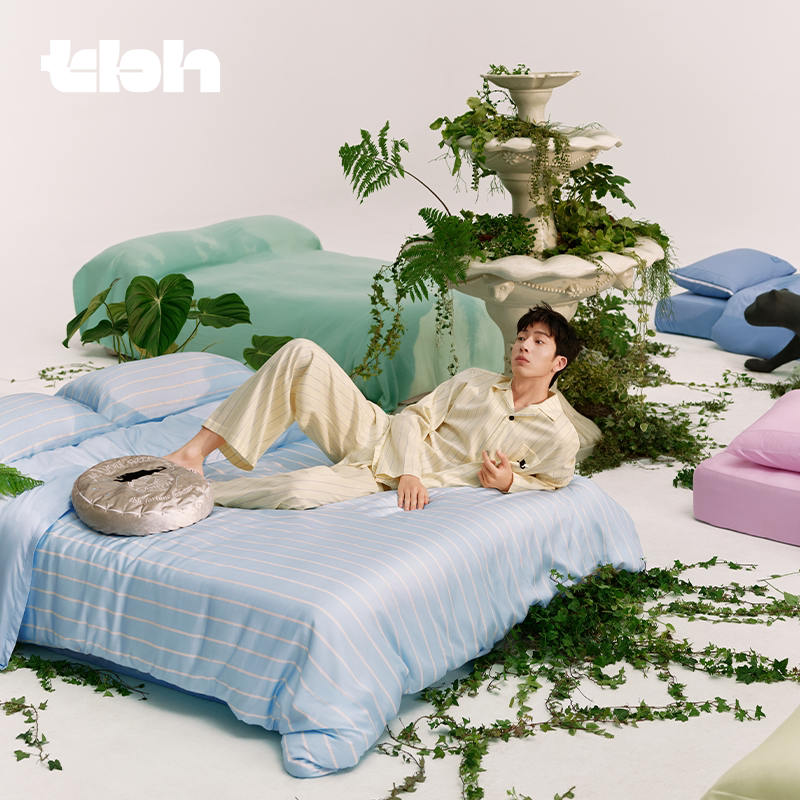 tbh野兽派家居天丝棉家居服套装可外穿四季情侣睡衣礼物图片