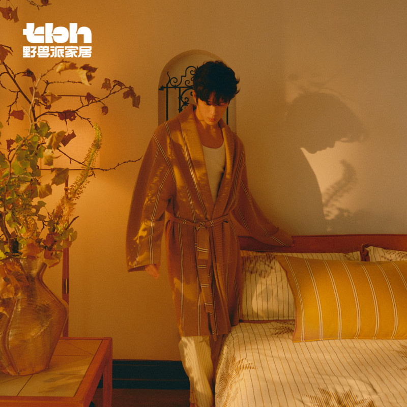 tbh野兽派家居羊毛羊绒睡袍