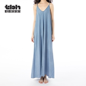 tbh野兽派家居天丝牛仔家居裙夏季 睡裙家居服可外穿女士睡衣 薄款