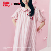 tbh野兽派家居三丽欧Hello Kitty天丝棉家居睡裙可外穿短袖 睡衣女