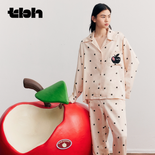 tbh野兽派家居天丝印花睡衣