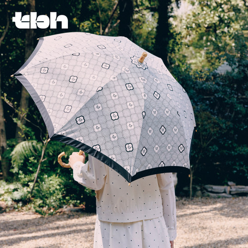 tbh野兽派家居竹节长柄伞海棠纹