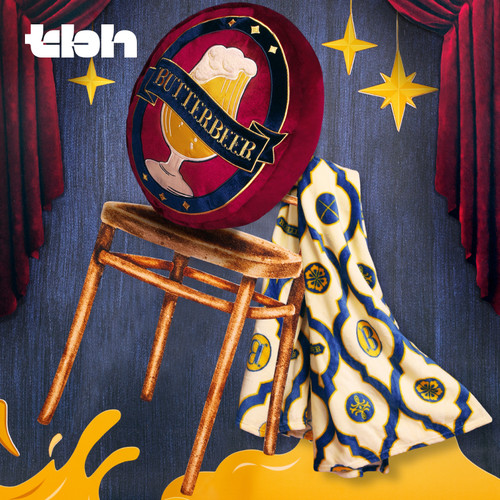 tbh野兽派家居哈利·波特黄油啤酒二合一法兰绒暖香毯/抱枕