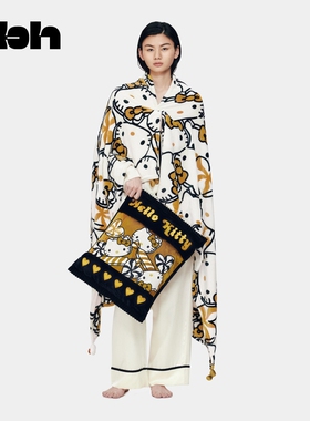 tbh野兽派家居三丽鸥Hello Kitty二合一法兰绒暖香毯/抱枕礼物