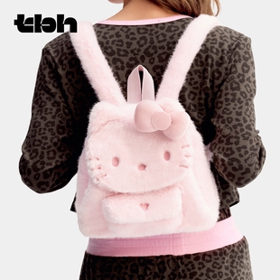 tbh野兽派家居三丽鸥Hello Kitty毛绒双肩包可爱轻便通勤包女