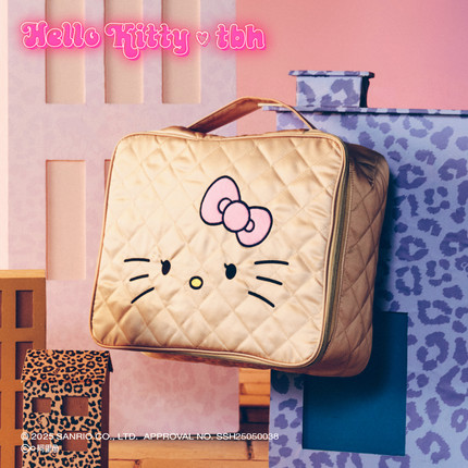 tbh野兽派家居Hello Kitty大号绗缝旅行收纳袋手提大容量洗漱包