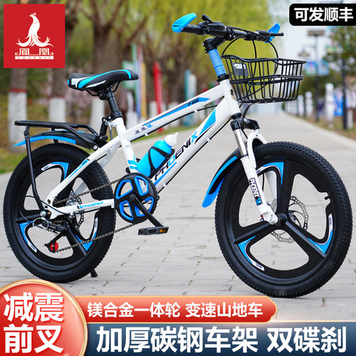 凤凰儿童自行车男孩变速山地车
