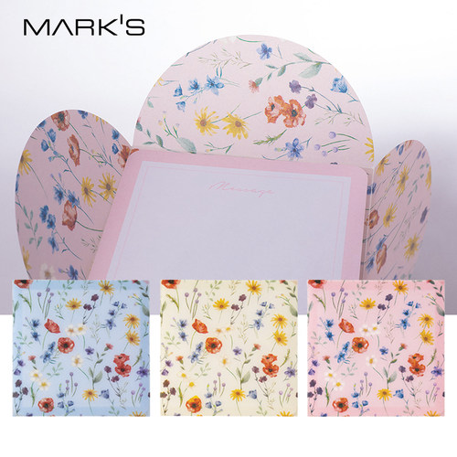 日本marksflower花瓣水彩风信封