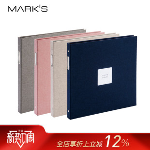 四色活页夹横竖两用活页多种替芯套装 marks 5寸7寸方形照片 Album大型活页DIY家庭相册 Photo系列Binder