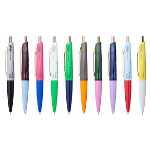 MARK'S迷你款days复古拼色中油笔0.5mm黑色可换替芯按动小巧可爱学生办公时尚创意文具手帐刷题顺滑