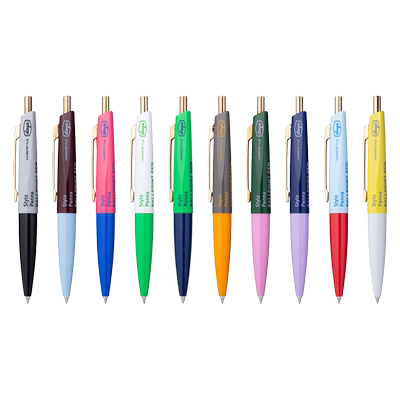 MARK'S迷你款days复古拼色中油笔0.5mm黑色可换替芯按动小巧可爱学生办公时尚创意文具手帐刷题顺滑