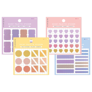 Frontier PLANdoME极光调色板闪亮贴纸透明材质水滴款长条款装饰贴纸留言信笺请柬封口贴标记索引手帐