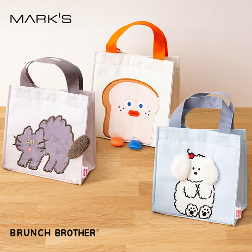 MARK'S BrunchBrother午餐保温托特包吐司小狗小猫立体可爱印花